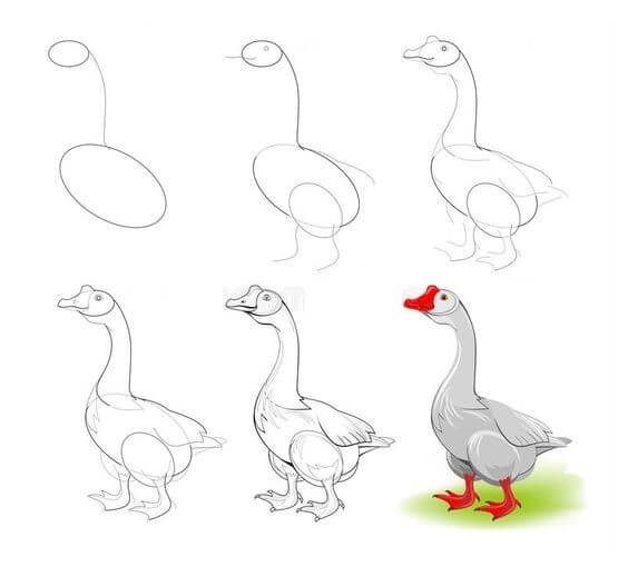 How to draw Goose idea (3)