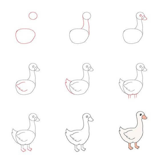 How to draw Goose idea (4)