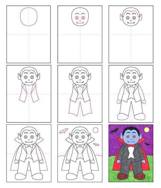 How to draw Halloween characters (1)