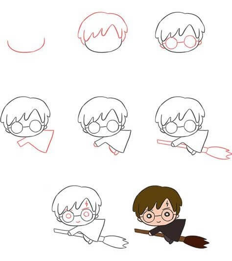 How to draw Harry potter idea (10)