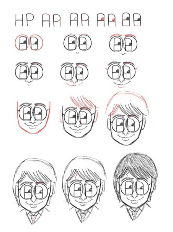 How to draw Harry potter idea (20)