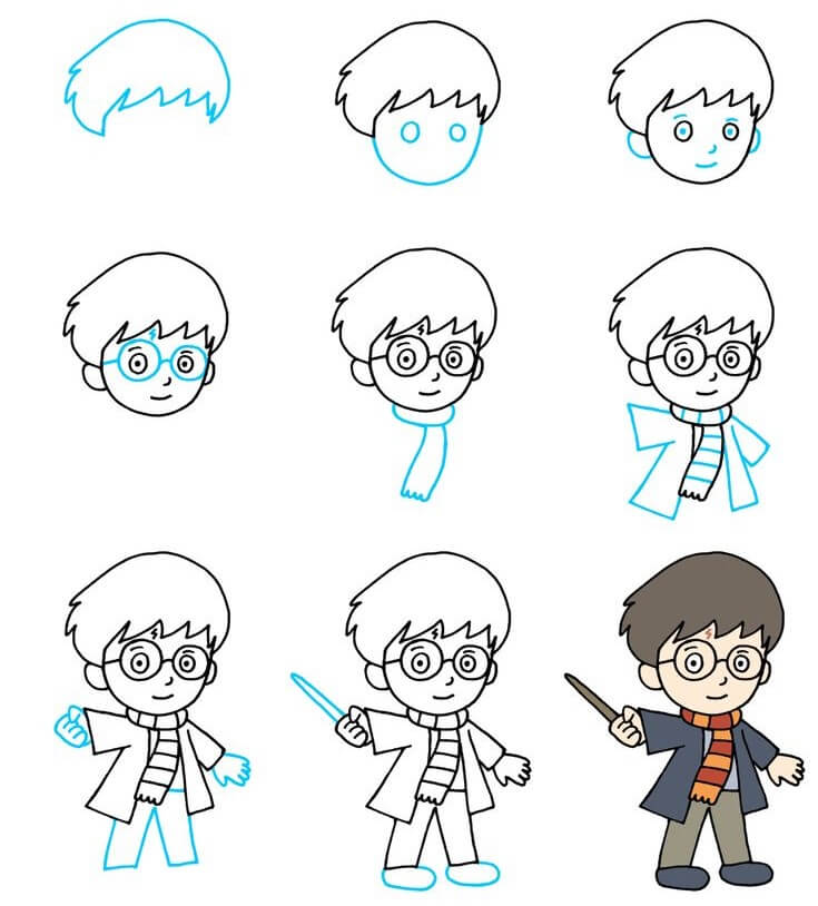 How to draw Harry potter idea (3)