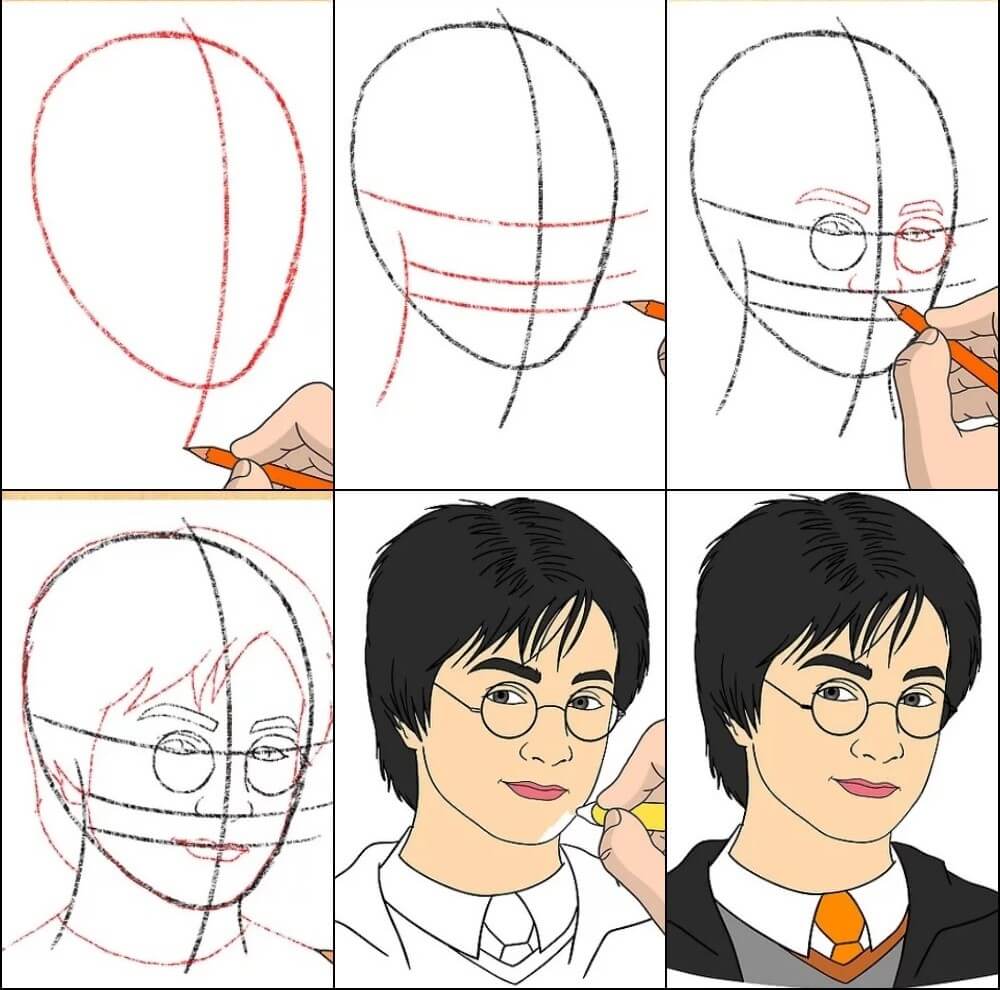 How to draw Harry potter idea (9)