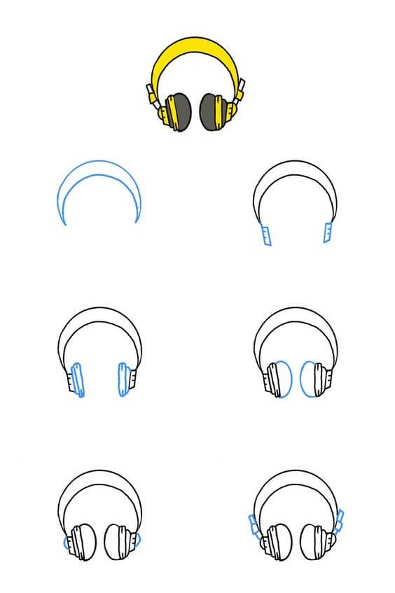 How to draw Headphones idea (1)