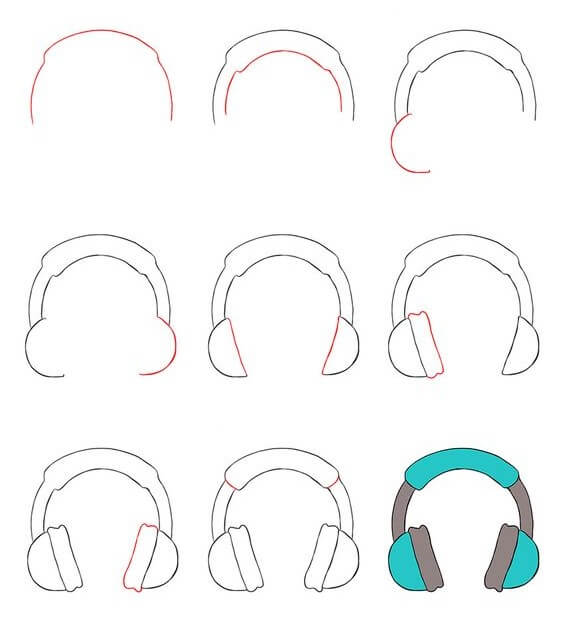 How to draw Headphones idea (3)