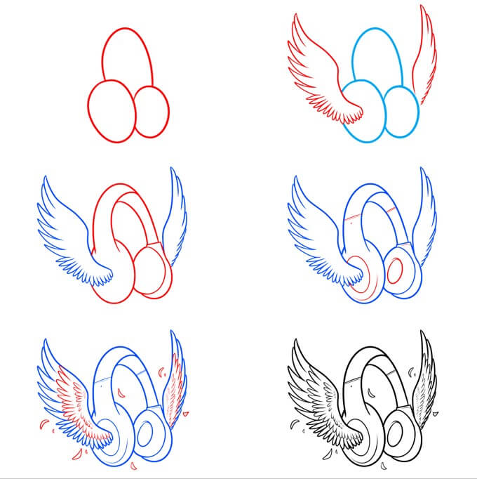 How to draw Headphones idea (8)