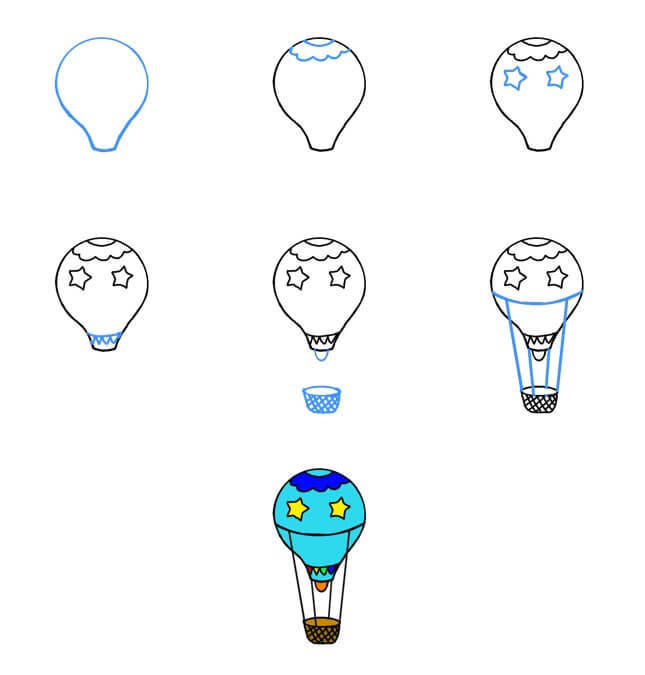 Hot air balloon idea (27) Drawing Ideas