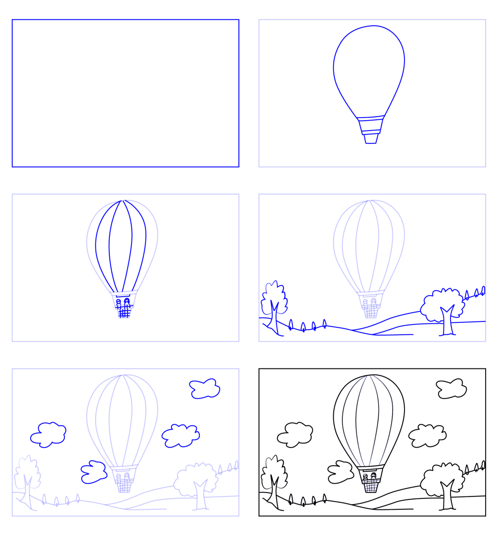 How to draw Hot air balloon idea (32)