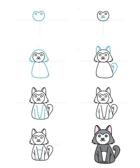 How to draw Husky idea (20)