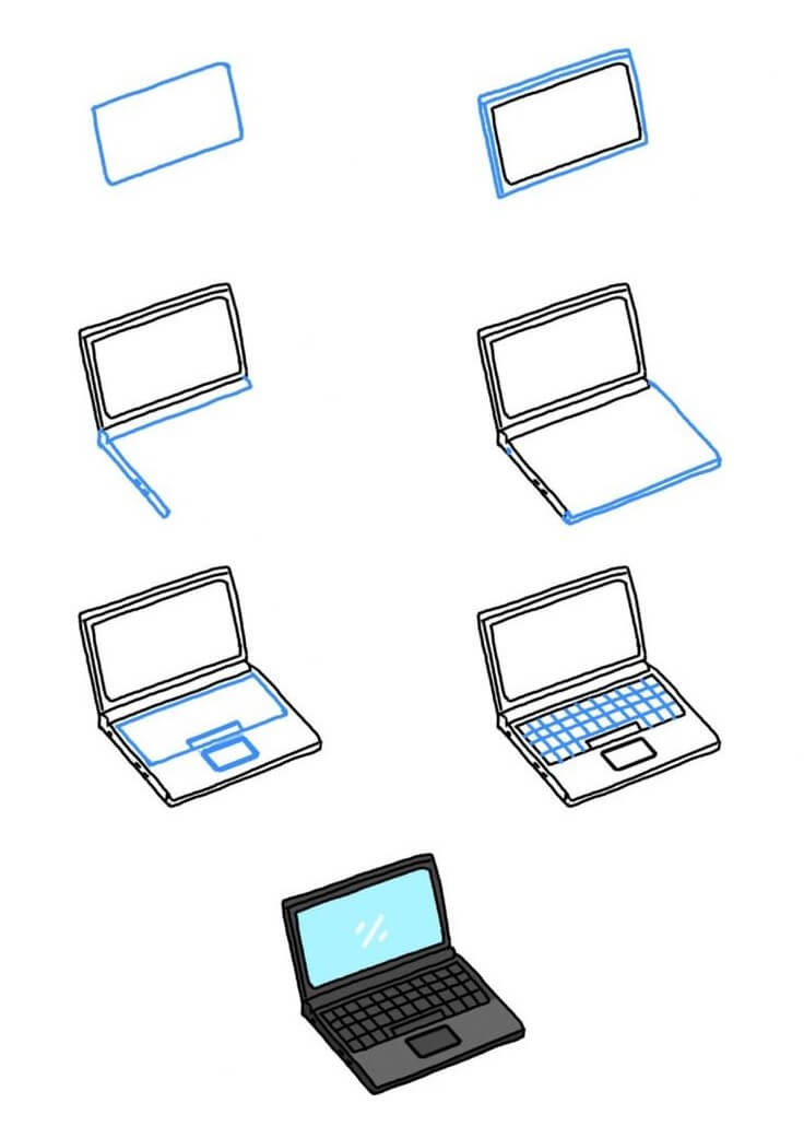 How to draw Laptop idea (1)