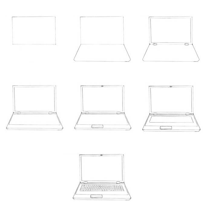 How to draw Laptop idea (11)