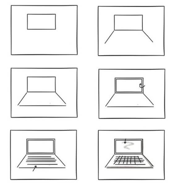 How to draw Laptop idea (6)