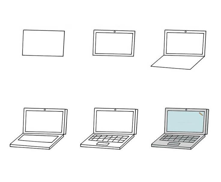 How to draw Laptop idea (7)