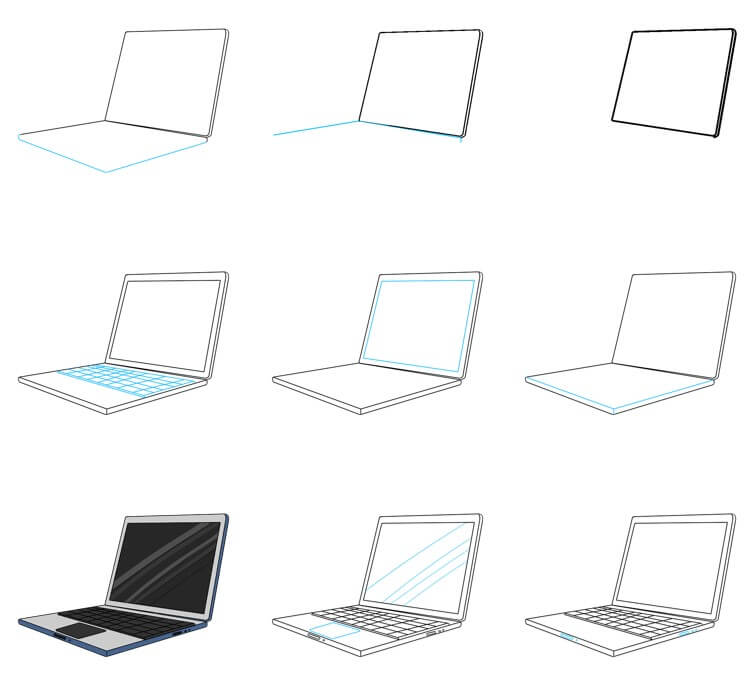 How to draw Laptop idea (9)