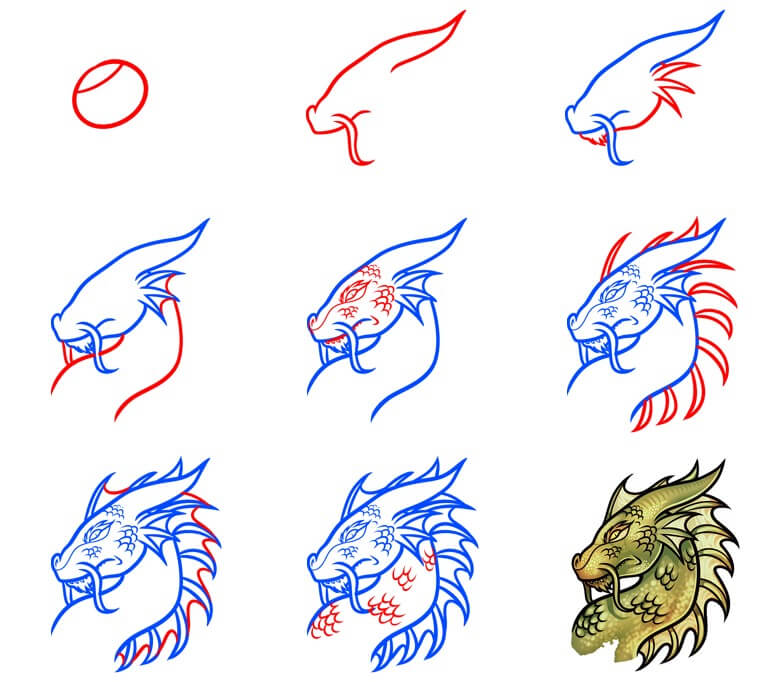 How to draw Oriental dragon ideas (17)