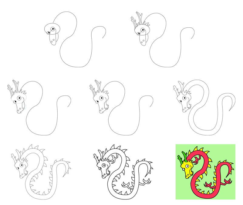 How to draw Oriental dragon ideas (18)