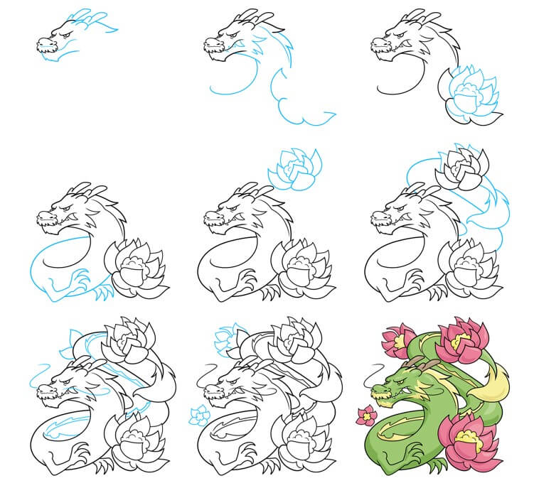 Oriental dragon ideas (24) Drawing Ideas