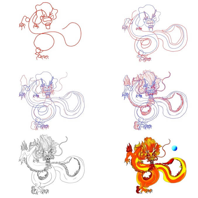 How to draw Oriental dragon ideas (27)