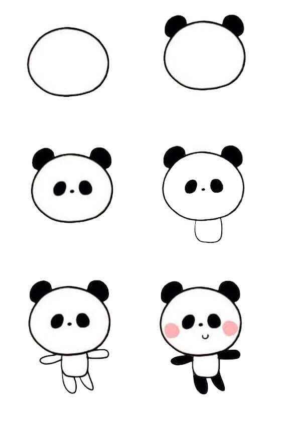 Panda bear idea (12) Drawing Ideas