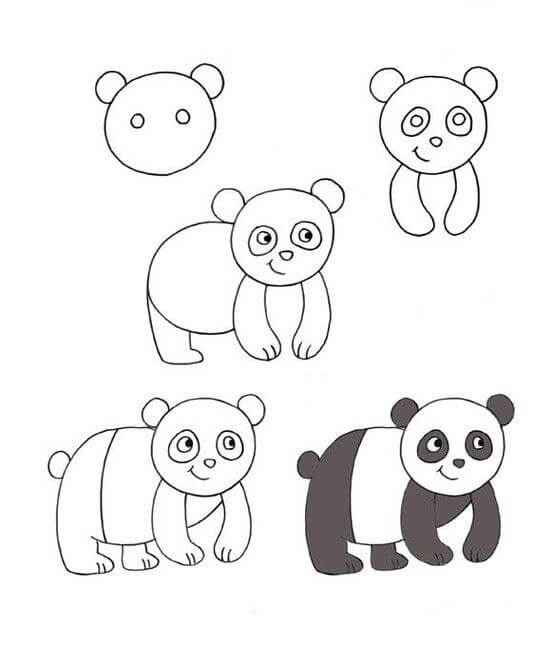 Panda bear idea (13) Drawing Ideas
