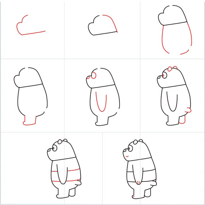 Panda bear idea (21) Drawing Ideas