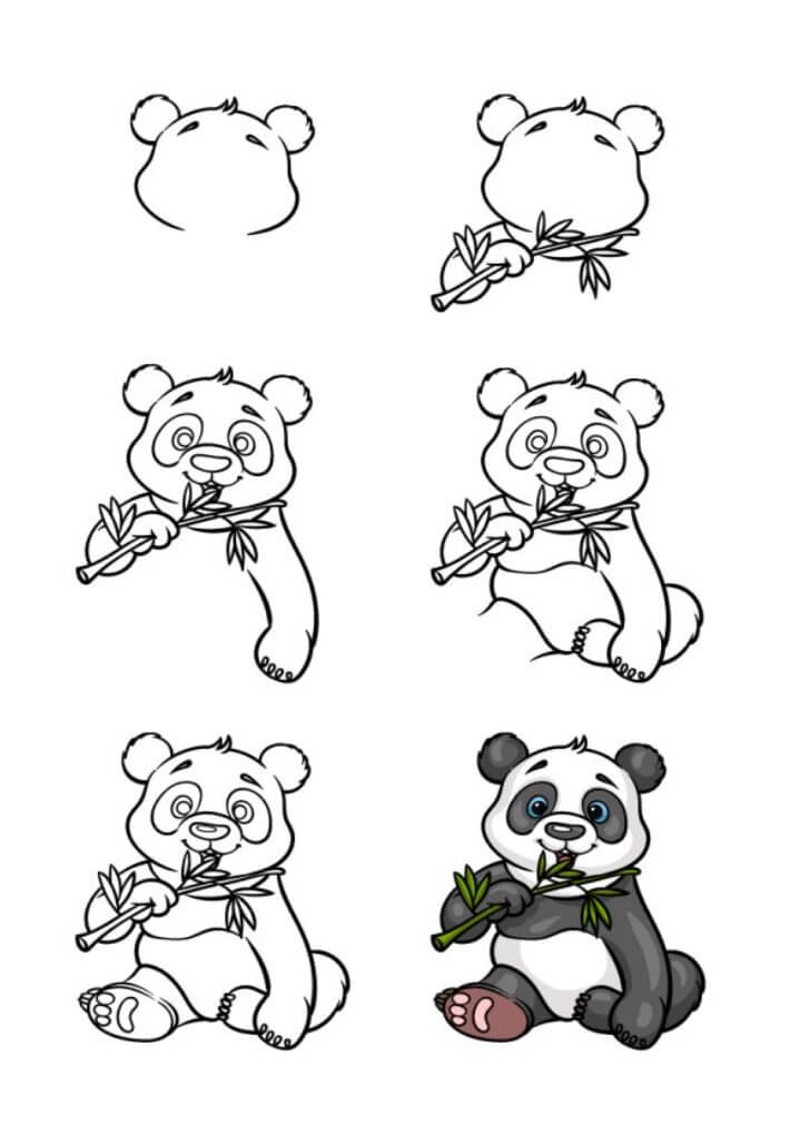 Panda bear idea (22) Drawing Ideas
