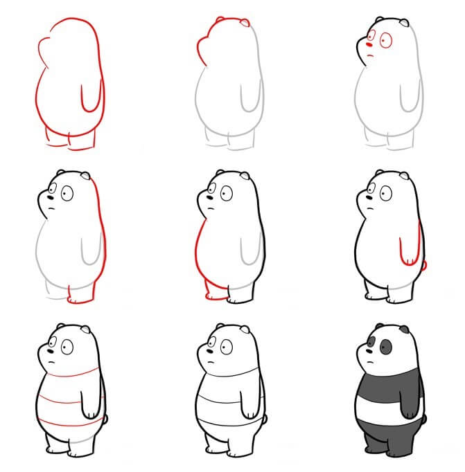 Panda bear idea (25) Drawing Ideas