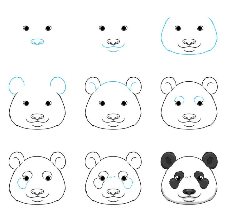 Panda bear idea (29) Drawing Ideas