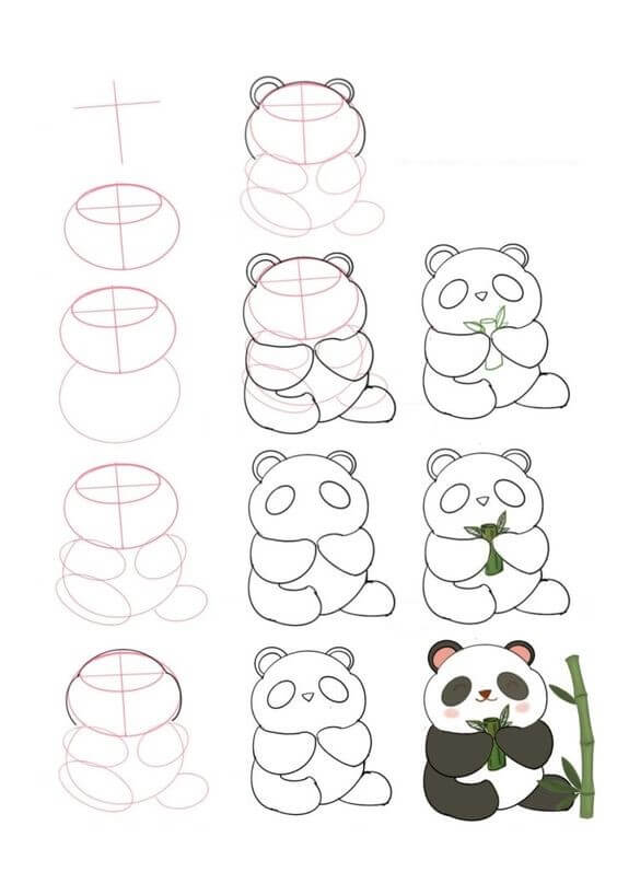 Panda bear idea (3) Drawing Ideas