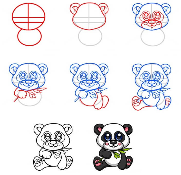 Panda bear idea (31) Drawing Ideas