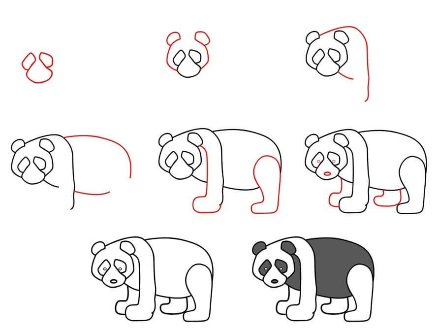 Panda bear idea (35) Drawing Ideas