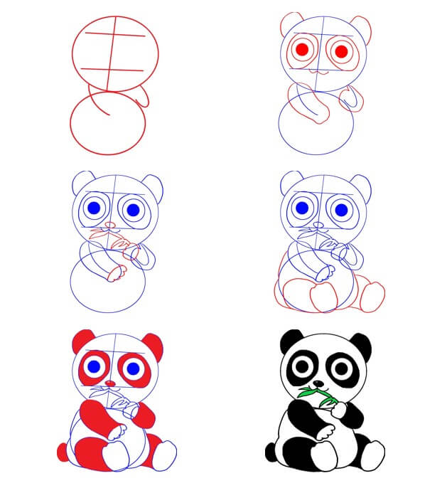 Panda bear idea (37) Drawing Ideas