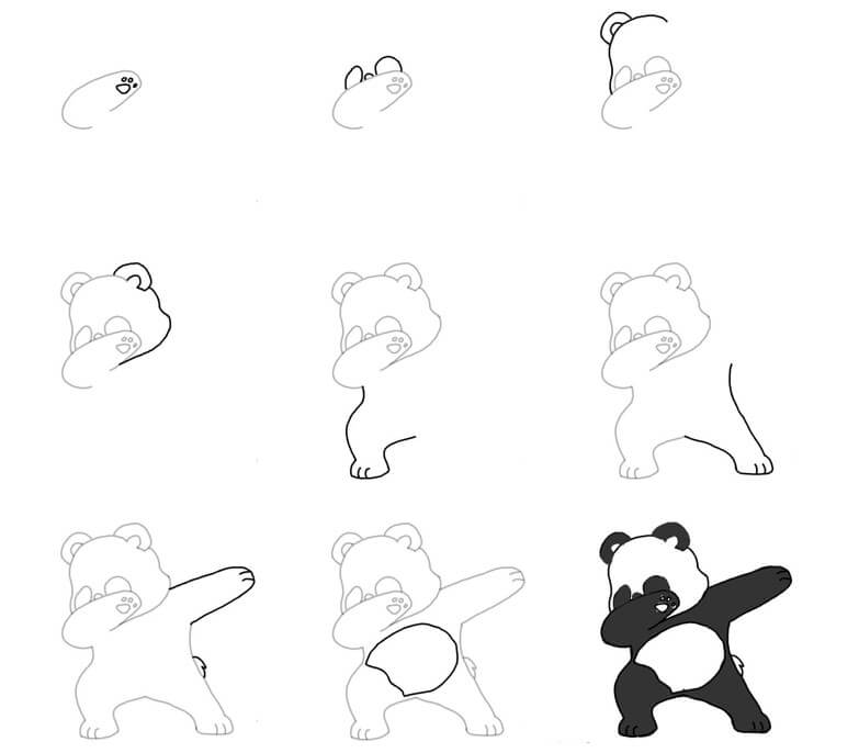 Panda bear idea (39) Drawing Ideas