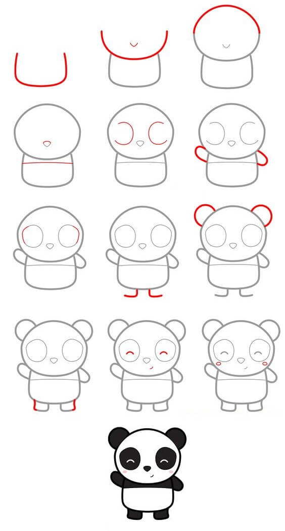 Panda bear idea (4) Drawing Ideas