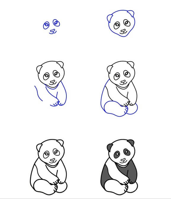 Panda bear idea (43) Drawing Ideas