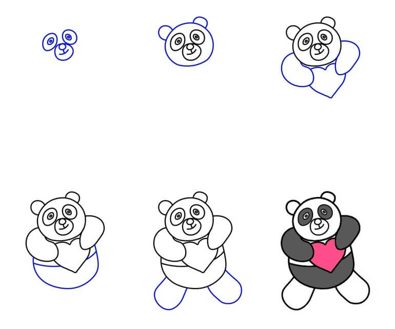 Panda bear idea (44) Drawing Ideas