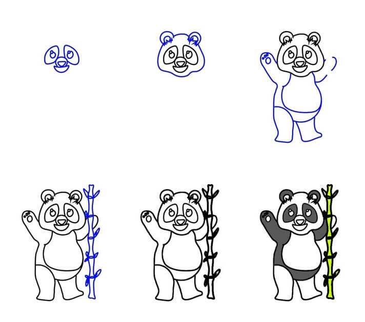 Panda bear idea (45) Drawing Ideas
