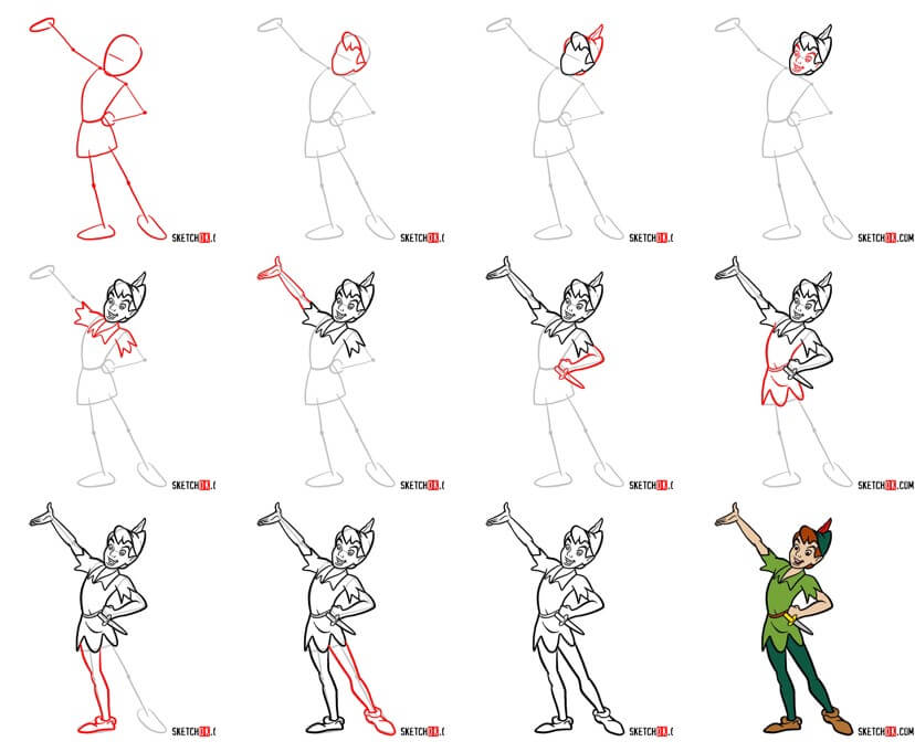 How to draw Peter pan idea (4)