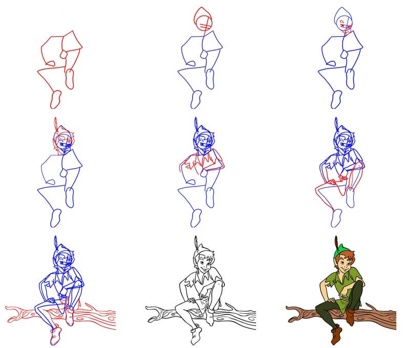 How to draw Peter pan idea (5)