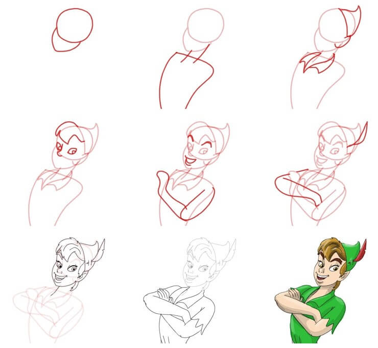 Peter Pan Drawing Ideas