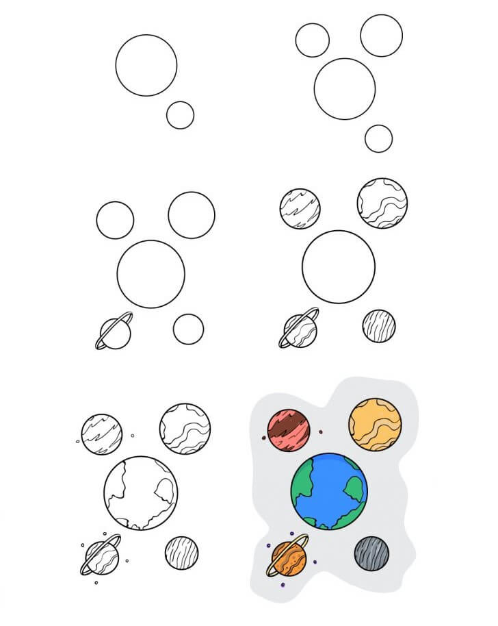 How to draw Planet idea (12)