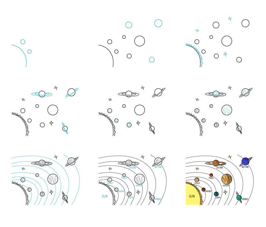 How to draw Planet idea (19)