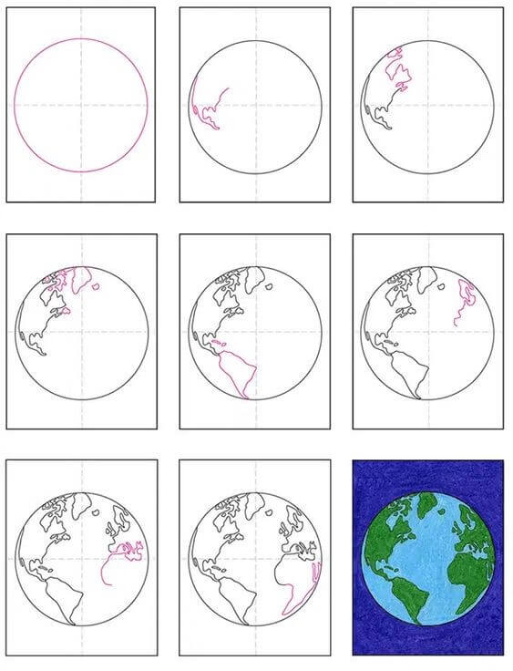 How to draw Planet idea (4)