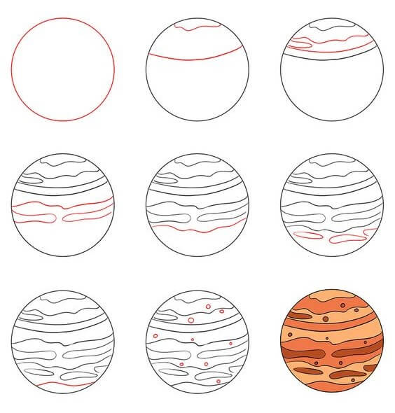 How to draw Planet idea (5)