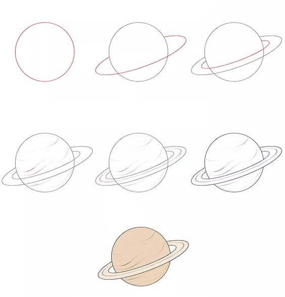 How to draw Planet idea (8)