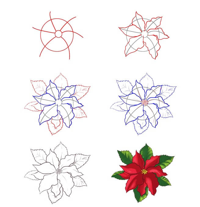 Poinsettia idea (10) Drawing Ideas