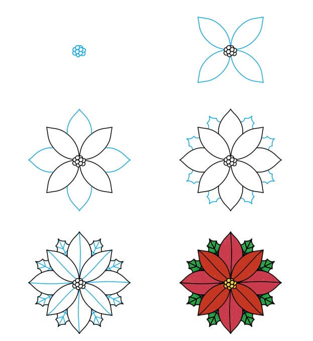 Poinsettia idea (12) Drawing Ideas