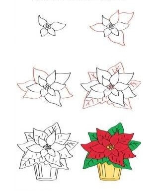 Poinsettia idea (4) Drawing Ideas