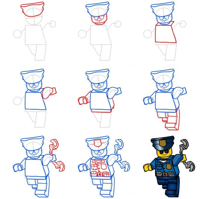 How to draw Police idea (15)