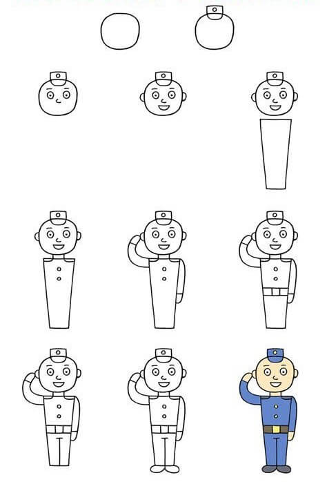 How to draw Police idea (3)